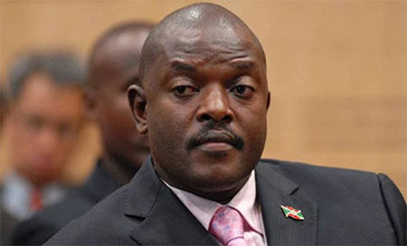 Presidente de Burundi, Pierre Nkurunziza A un mes del referéndum que permitiría a Nkurunziza seguir en el poder hasta 2034